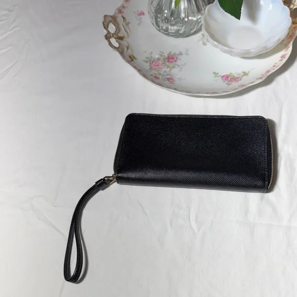 Coach Black Leather Wristlet wallet - Picture 2 of 6
